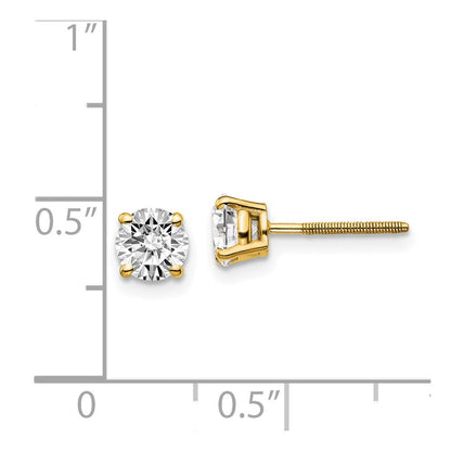 14K Gelbgold 14ky 1.00ct. Vs2/si1 G I Diamant Ohrstecker Thread Auf/off Ohrstecker