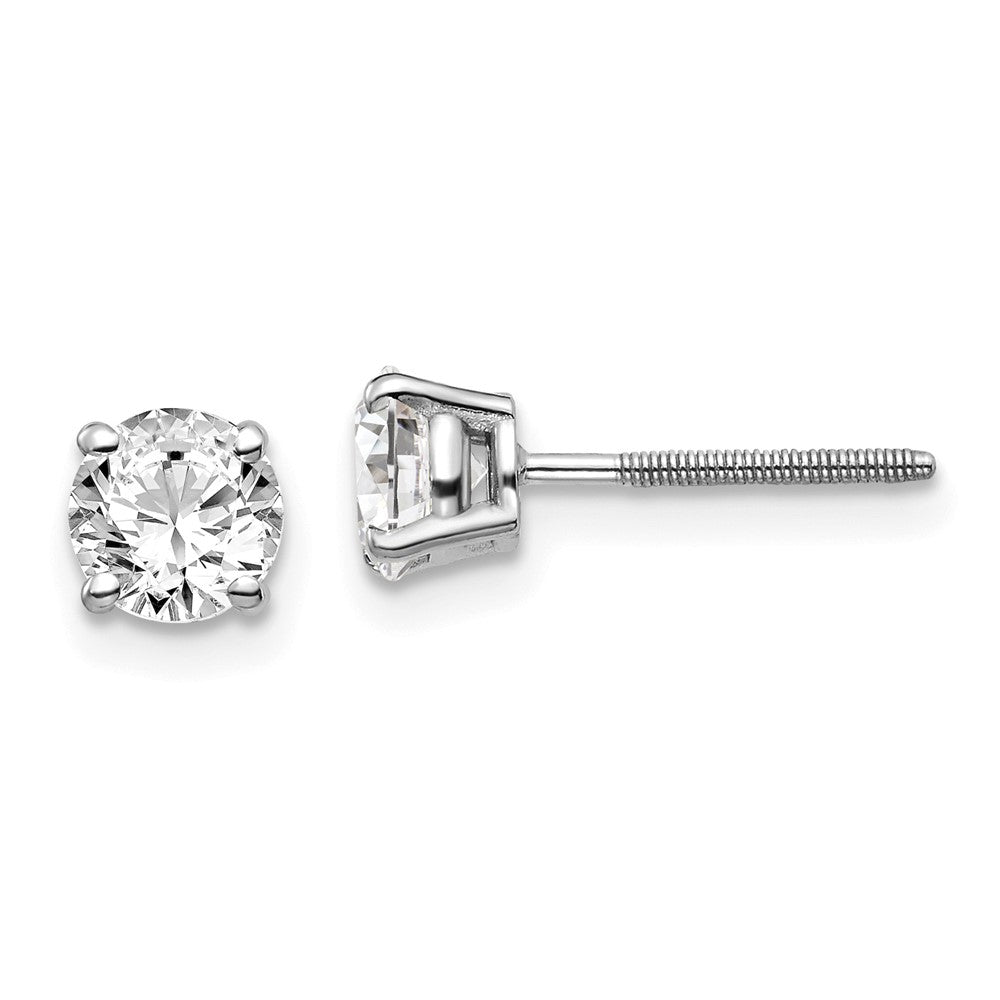 14K Weißgold 14kw 1.00ct Vs2/si1 G I Diamant Ohrstecker Thread Auf/off Ohrstecker