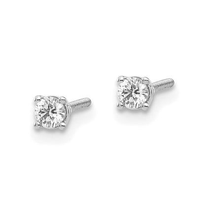14K Weißgold 0,15 ct. VS2/SI1 G I Diamant-Ohrstecker mit Schraubverschluss