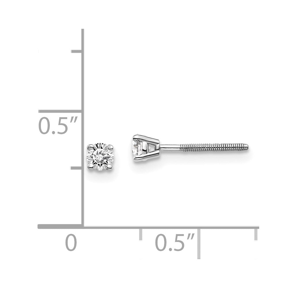 14K Weißgold 14kw.20ct Si3 G I Diamant Ohrstecker Thread Auf/off Ohrstecker