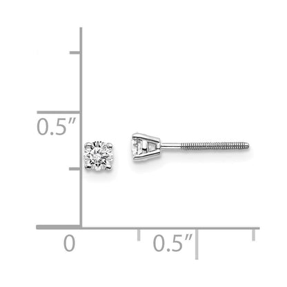 14K Weißgold 0,25 ct. VS2/SI1 G I Diamant-Ohrstecker mit Schraubverschluss