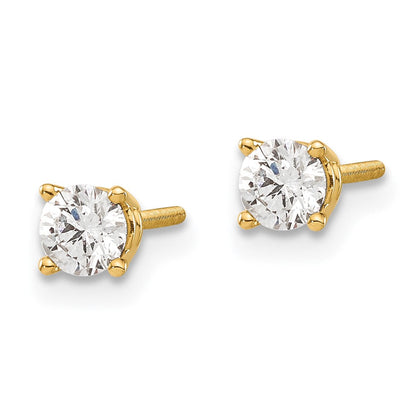 14K 0,40 ct. VS2/SI1 G-I Diamant-Ohrstecker mit Aufschraubverschluss