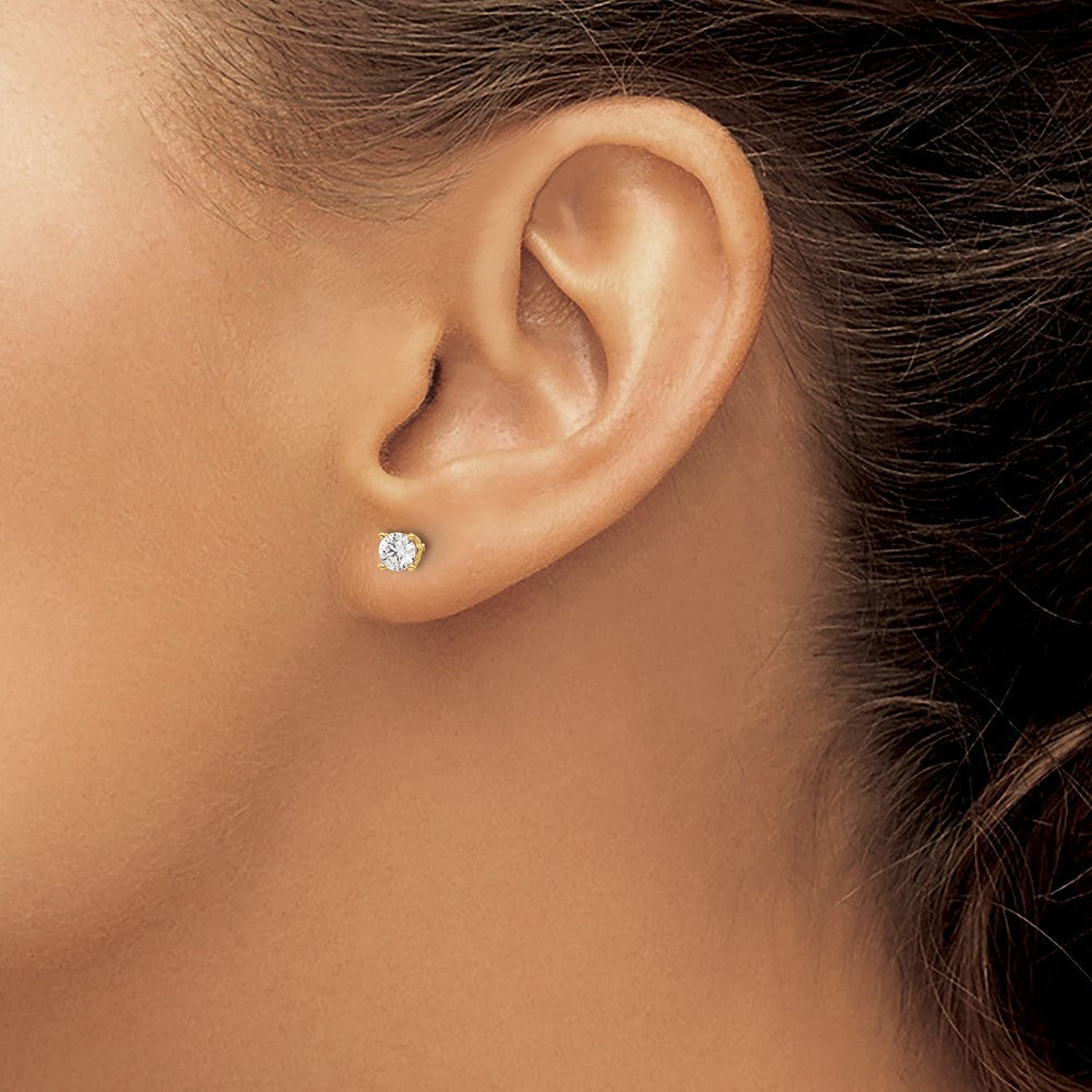 14K 0,40 ct. VS2/SI1 G-I Diamant-Ohrstecker mit Aufschraubverschluss