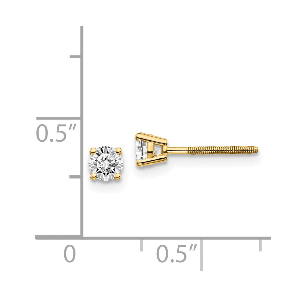 14K Diamant-Ohrstecker, 0,40 ct., SI3, G-I, mit Steckverschluss (auf-/absteckbar)