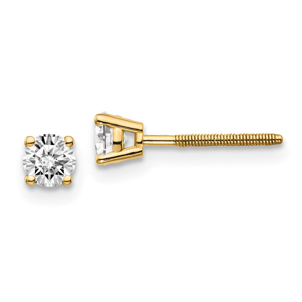 14K 0,40 ct. VS2/SI1 G-I Diamant-Ohrstecker mit Aufschraubverschluss