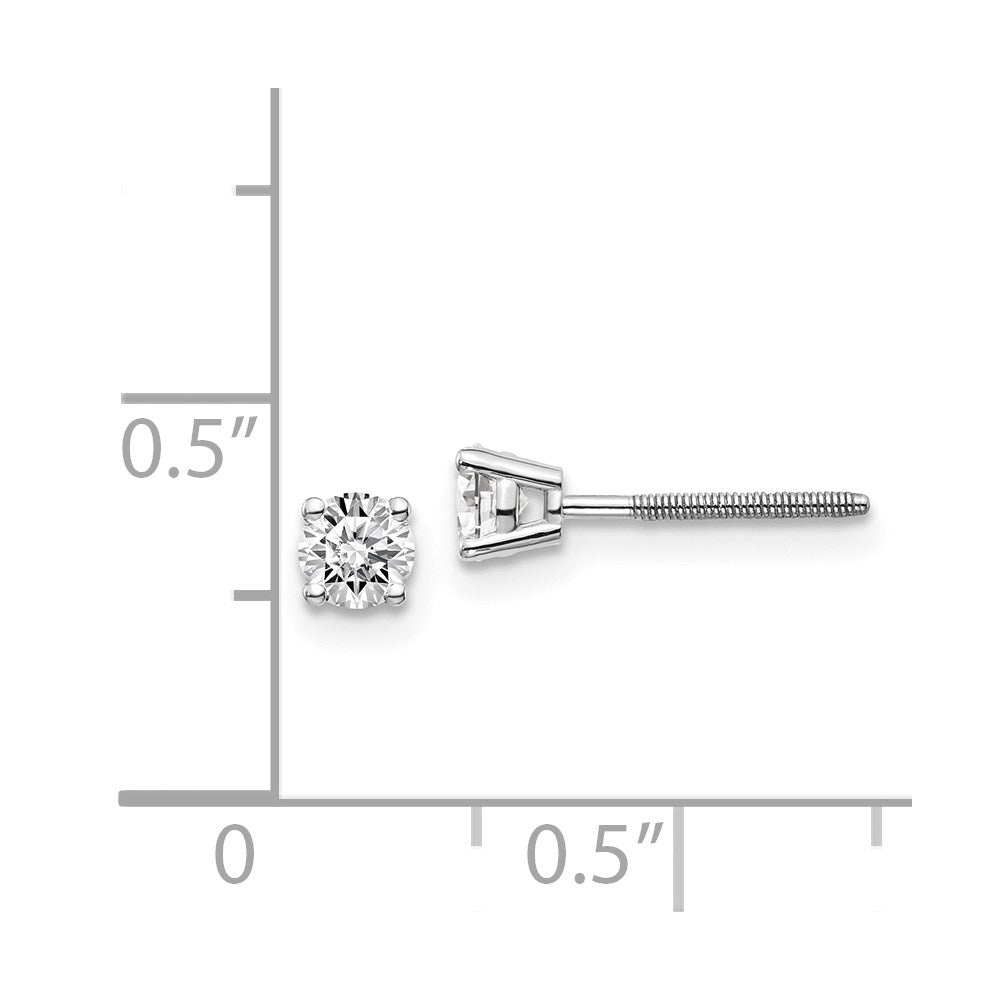 14 Karat Weißgold 0,40 ct. VS2/SI1 G I Diamant-Ohrstecker mit Ansteckpfosten zum Auf- und Abschrauben