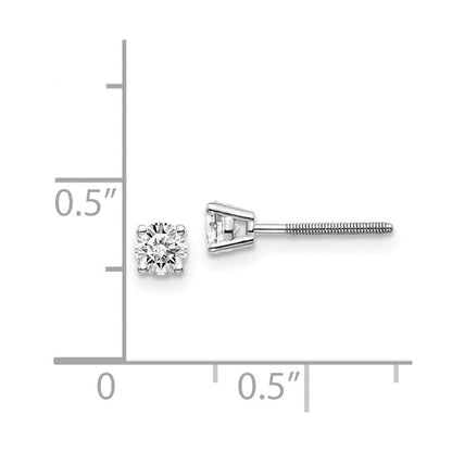 14 Karat Weißgold 0,40 ct. VS2/SI1 G I Diamant-Ohrstecker mit Ansteckpfosten zum Auf- und Abschrauben