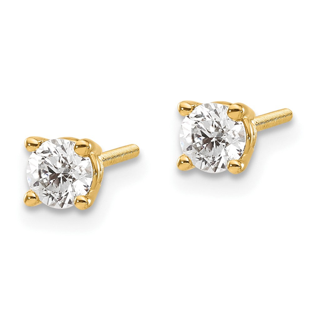 14K Gelbgold 14ky.50ct. Vs2/si1 G I Diamant Ohrstecker Thread Auf/off Ohrstecker