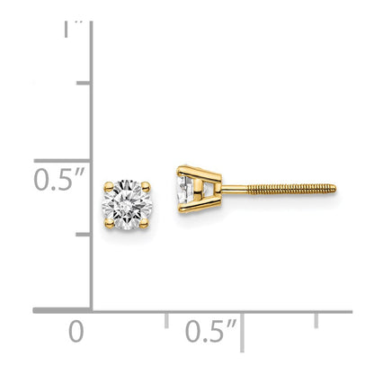14K Gelbgold 14ky.60ct. Vs2/si1 G I Diamant Ohrstecker Thread Auf/off Ohrstecker