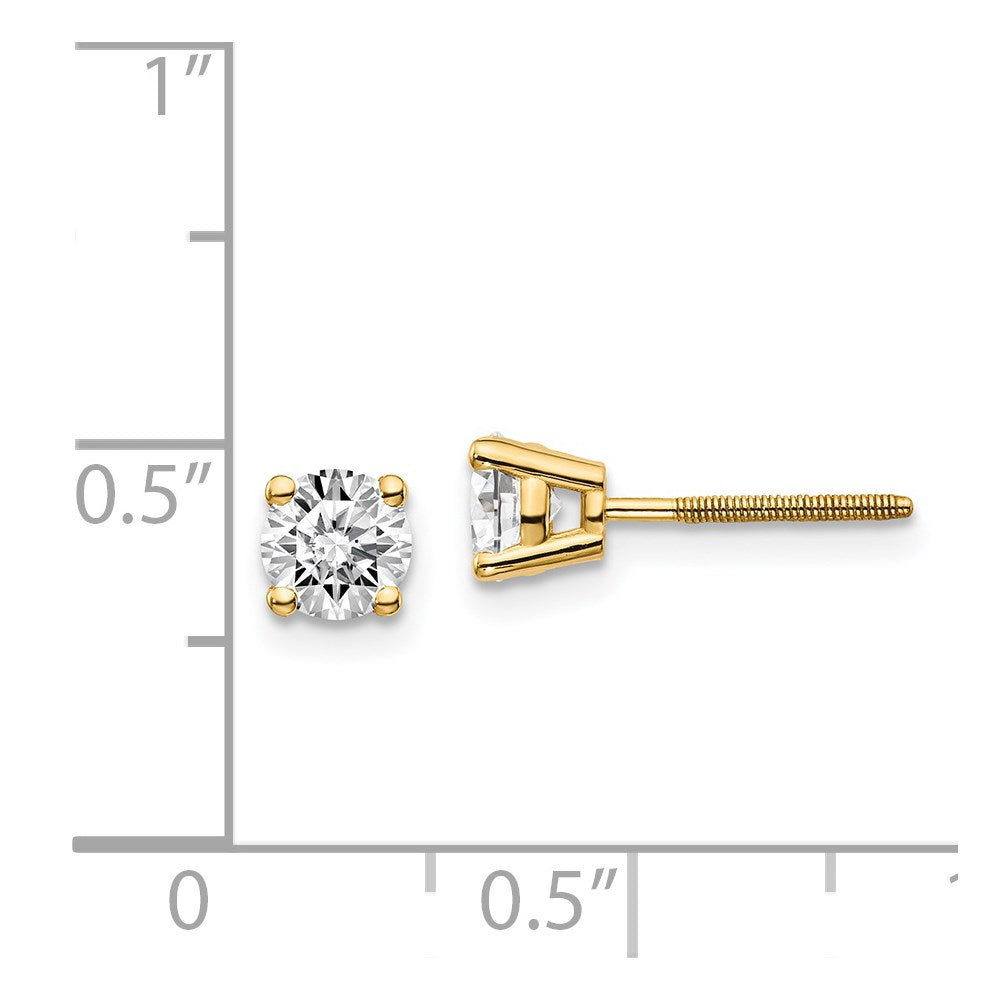 14K Gelbgold 14ky.75ct. Si3 G I Diamant Ohrstecker Thread Auf/off Ohrstecker