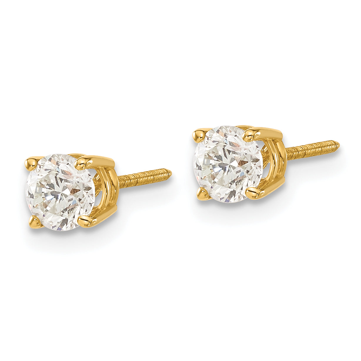 14K Gelbgold 14ky.95ct. Vs2/si1 G I Diamant Ohrstecker Thread Auf/off Ohrstecker