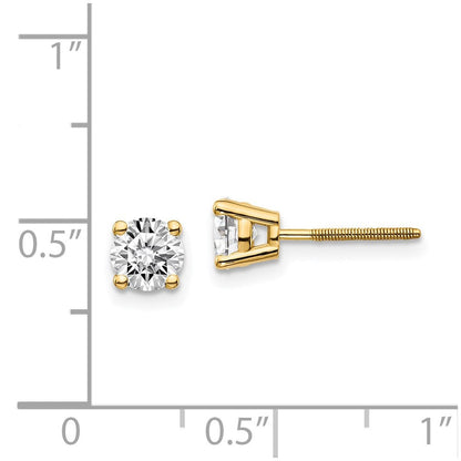 14K Gelbgold 14ky.95ct. Si3 G I Diamant Ohrstecker Thread Auf/off Ohrstecker