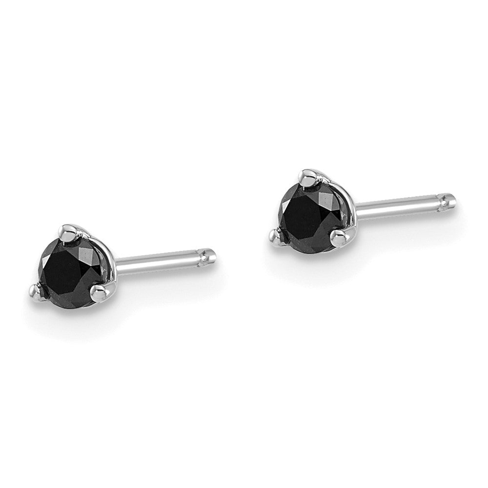 14K 0,25 ct. Ohrstecker mit schwarzen Diamanten