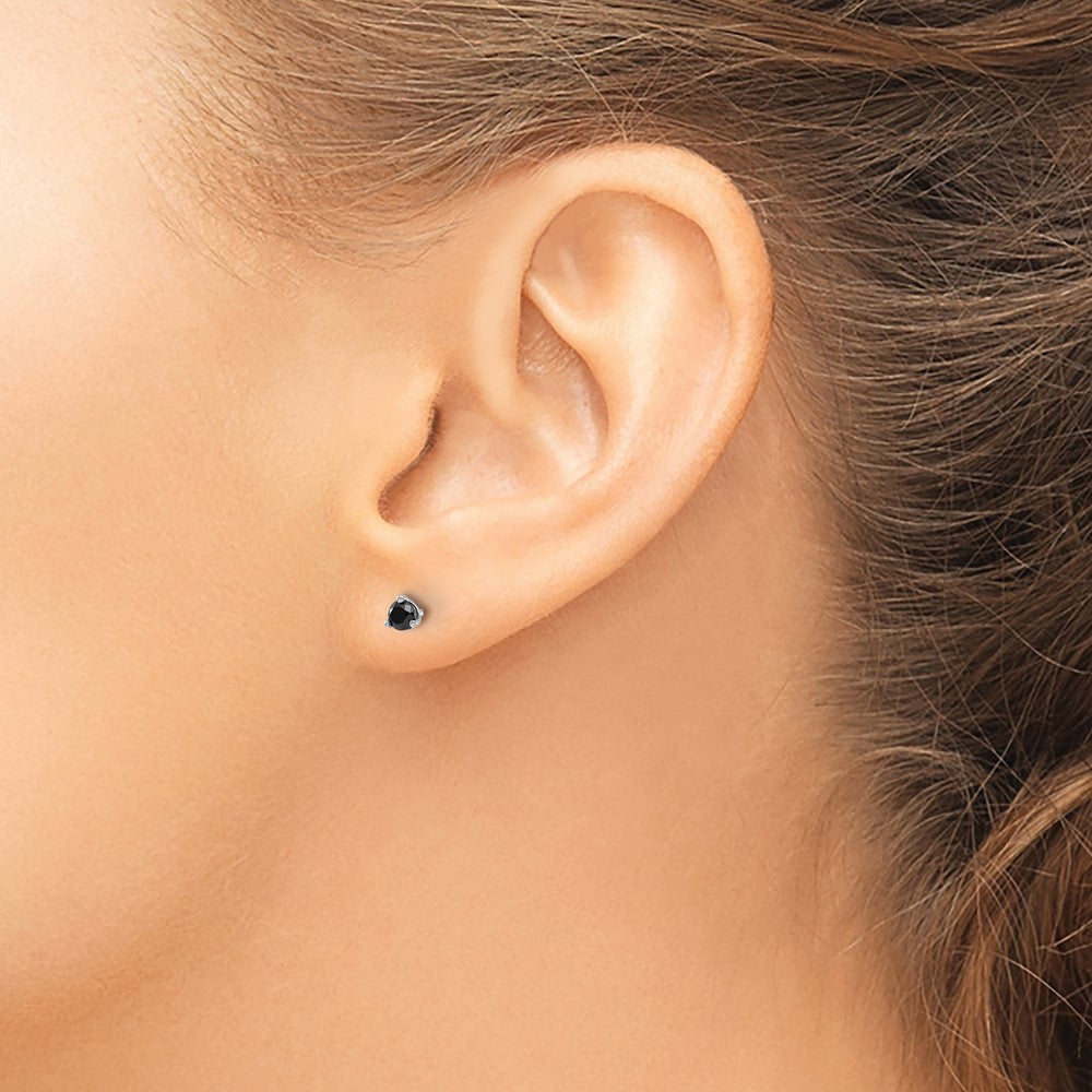 14K 0,25 ct. Ohrstecker mit schwarzen Diamanten