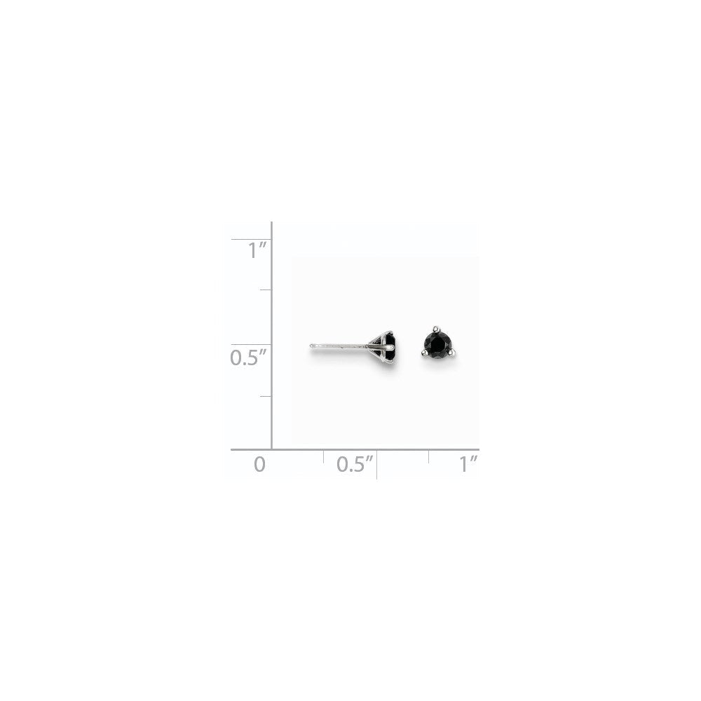 14K 0,25 ct. Ohrstecker mit schwarzen Diamanten