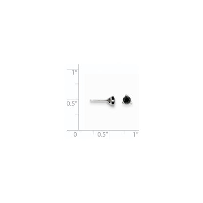 14K 0,25 ct. Ohrstecker mit schwarzen Diamanten
