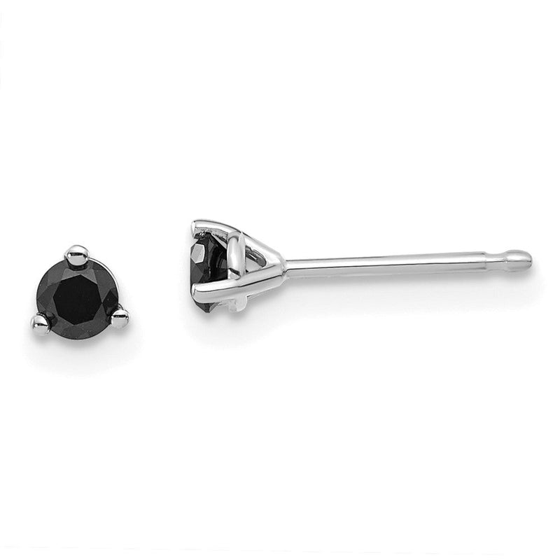 14K 0,25 ct. Ohrstecker mit schwarzen Diamanten
