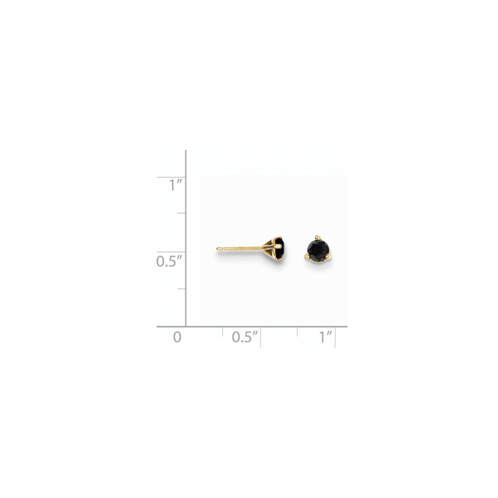 14K Ohrstecker mit schwarzen Diamanten 0,50 ct.