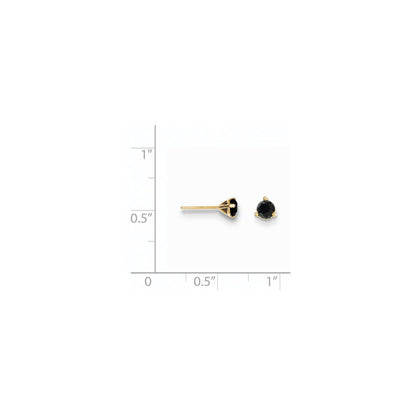 14K Ohrstecker mit schwarzen Diamanten 0,50 ct.