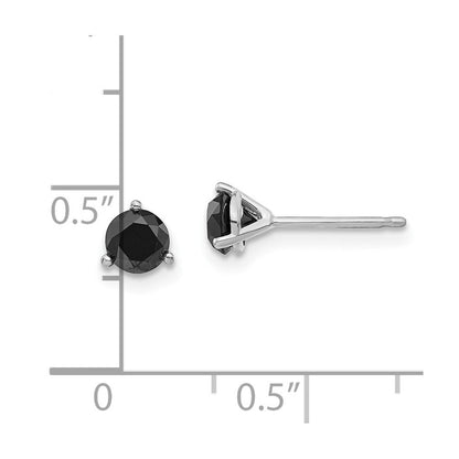 14K Ohrstecker mit 0,75 ct. schwarzen Diamanten