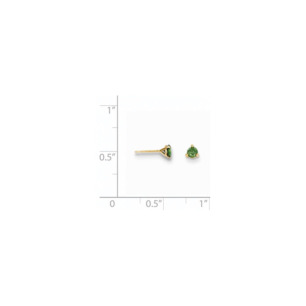 14K 0,25 ct. Ohrstecker mit grünen Diamanten