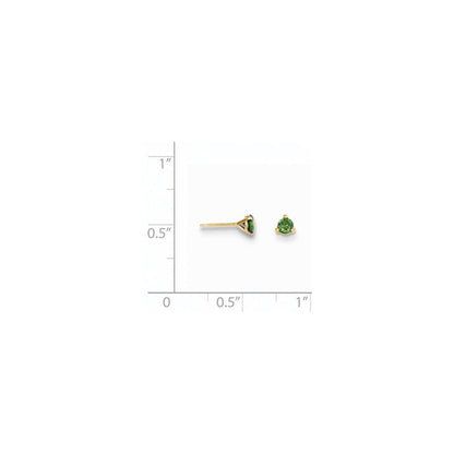 14K 0,25 ct. Ohrstecker mit grünen Diamanten