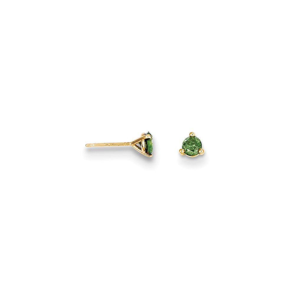 14K 0,25 ct. Ohrstecker mit grünen Diamanten