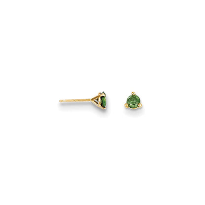 14K 0,25 ct. Ohrstecker mit grünen Diamanten