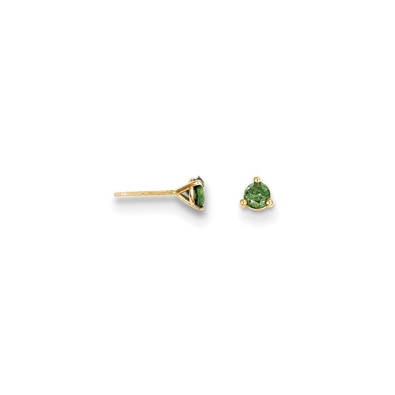 14K 0,25 ct. Ohrstecker mit grünen Diamanten