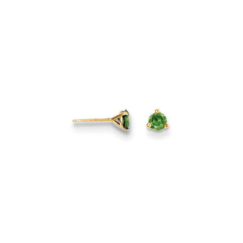 14K Ohrstecker mit grünen Diamanten 0,33 ct
