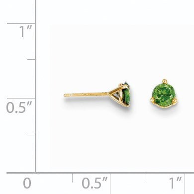 14K 0,40 ct. Grüne-Diamant-Ohrstecker