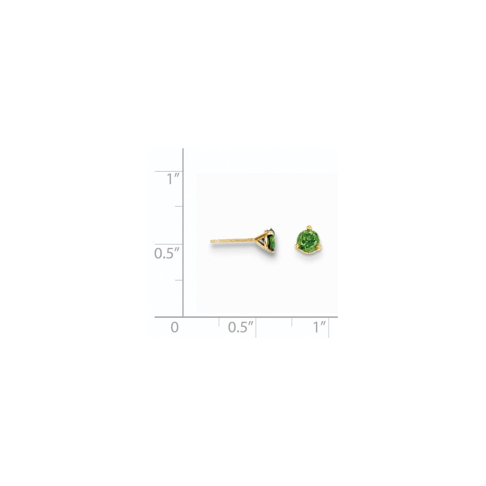 14K 0,50 ct. Grüne Diamant-Ohrstecker