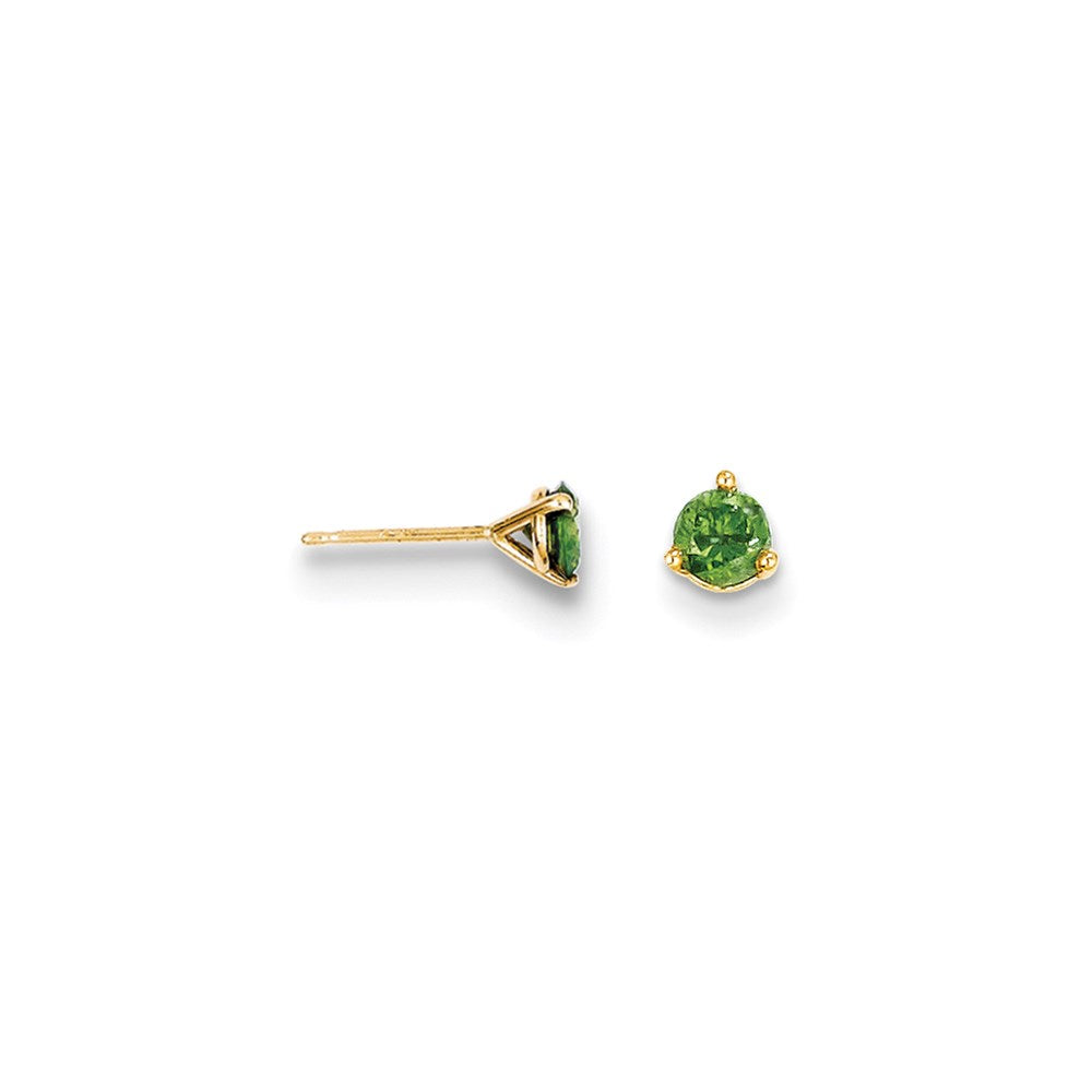 14K 0,50 ct. Grüne Diamant-Ohrstecker