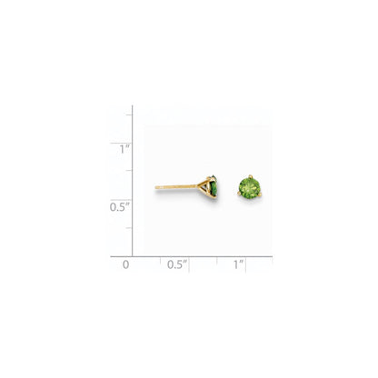 14K Gelbgold 0,75 ct. grüne Diamant-Ohrstecker