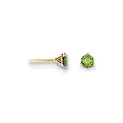 14K Gelbgold 0,75 ct. grüne Diamant-Ohrstecker