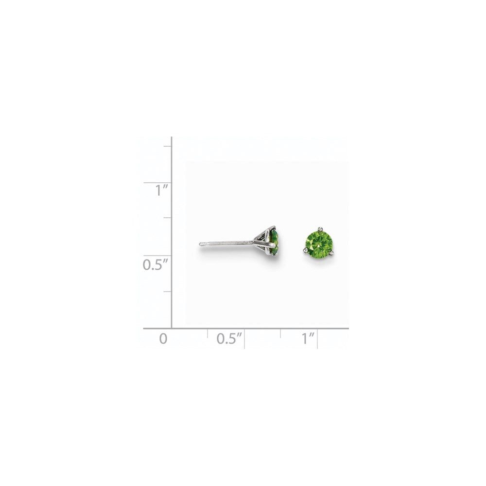 14K 0,75 ct. grüne Diamant-Ohrstecker