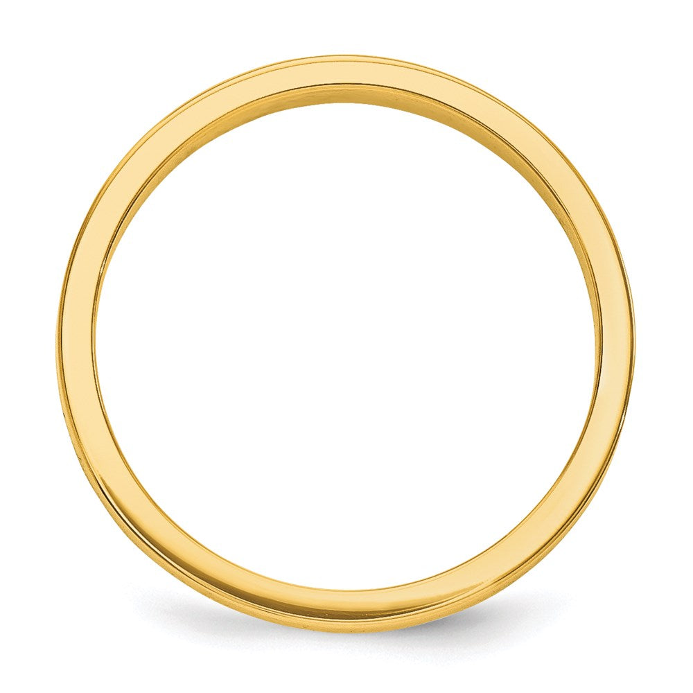 14K Gelbgold 3 mm konisch zulaufender polierter Ring (nur Größe 7)