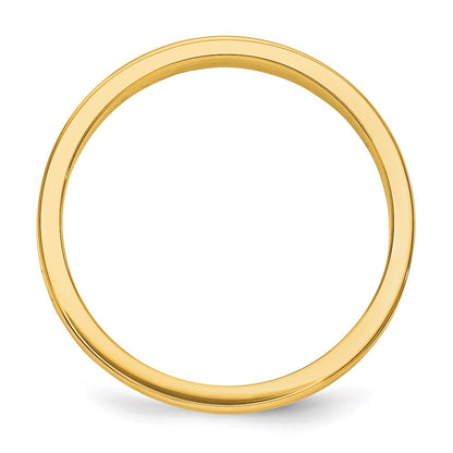 14K Gelbgold 3 mm konisch zulaufender polierter Ring (nur Größe 7)