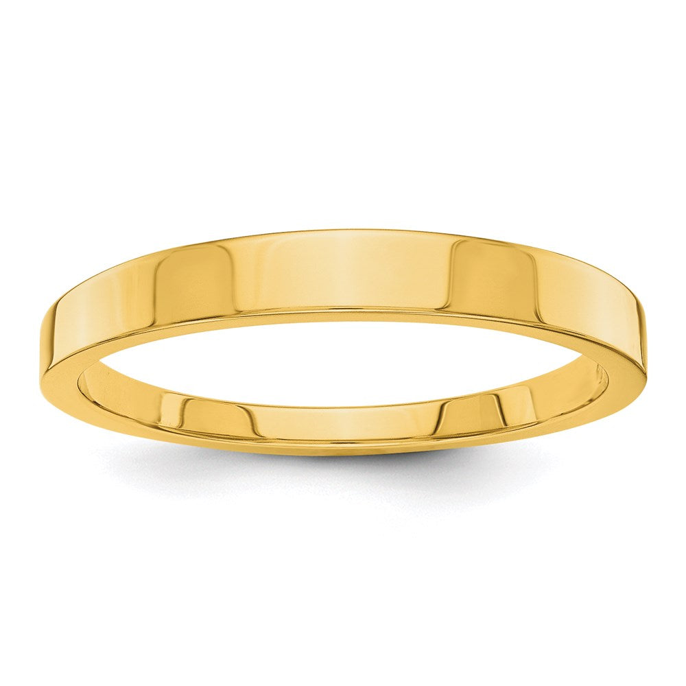 14K Gelbgold 3 mm konisch zulaufender polierter Ring (nur Größe 7)