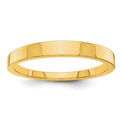 14K Gelbgold 3 mm konisch zulaufender polierter Ring (nur Größe 7)