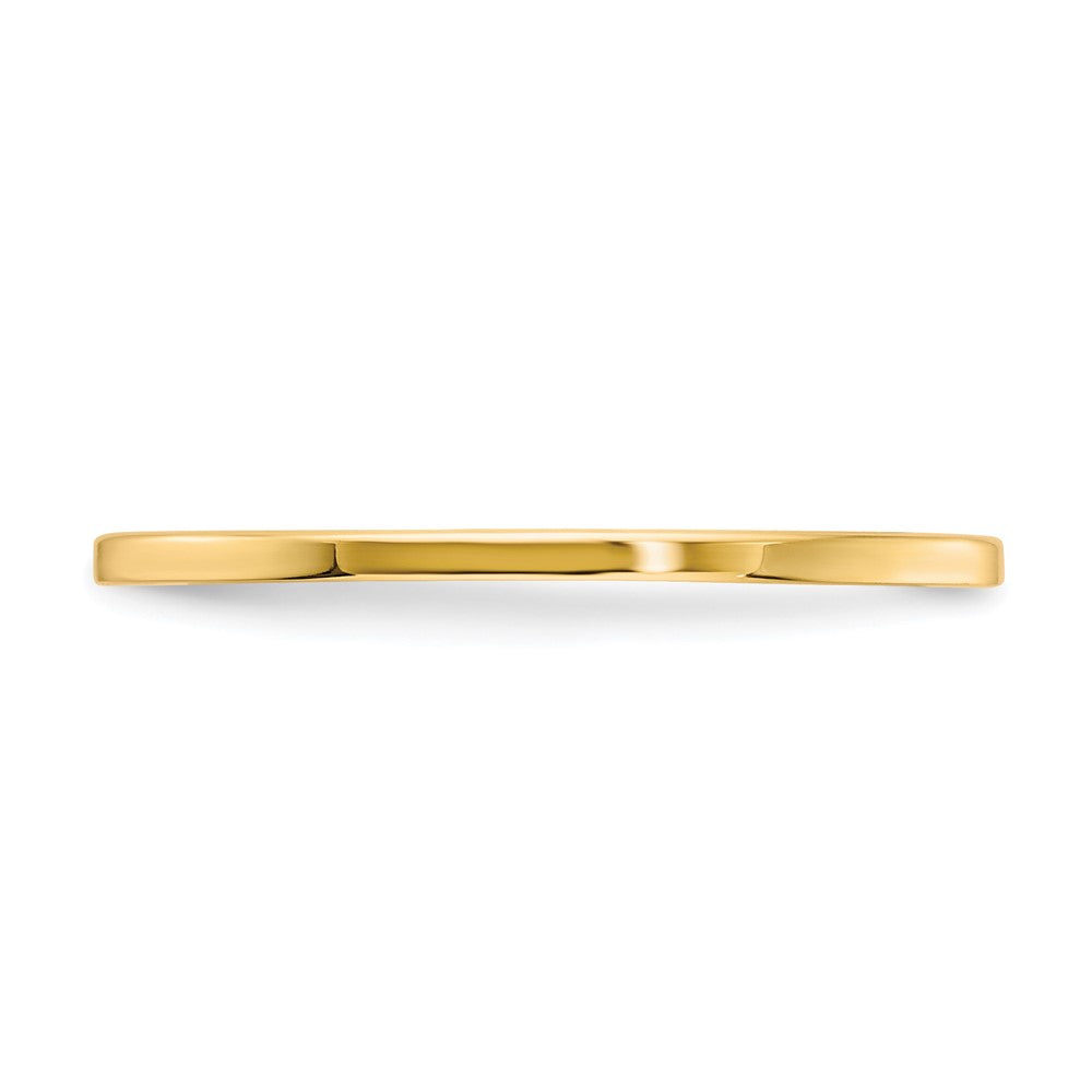 14K Gelbgold 1,2 mm flaches stapelbares Ring