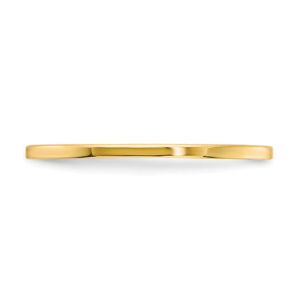 14K Gelbgold 1,2 mm flaches stapelbares Ring