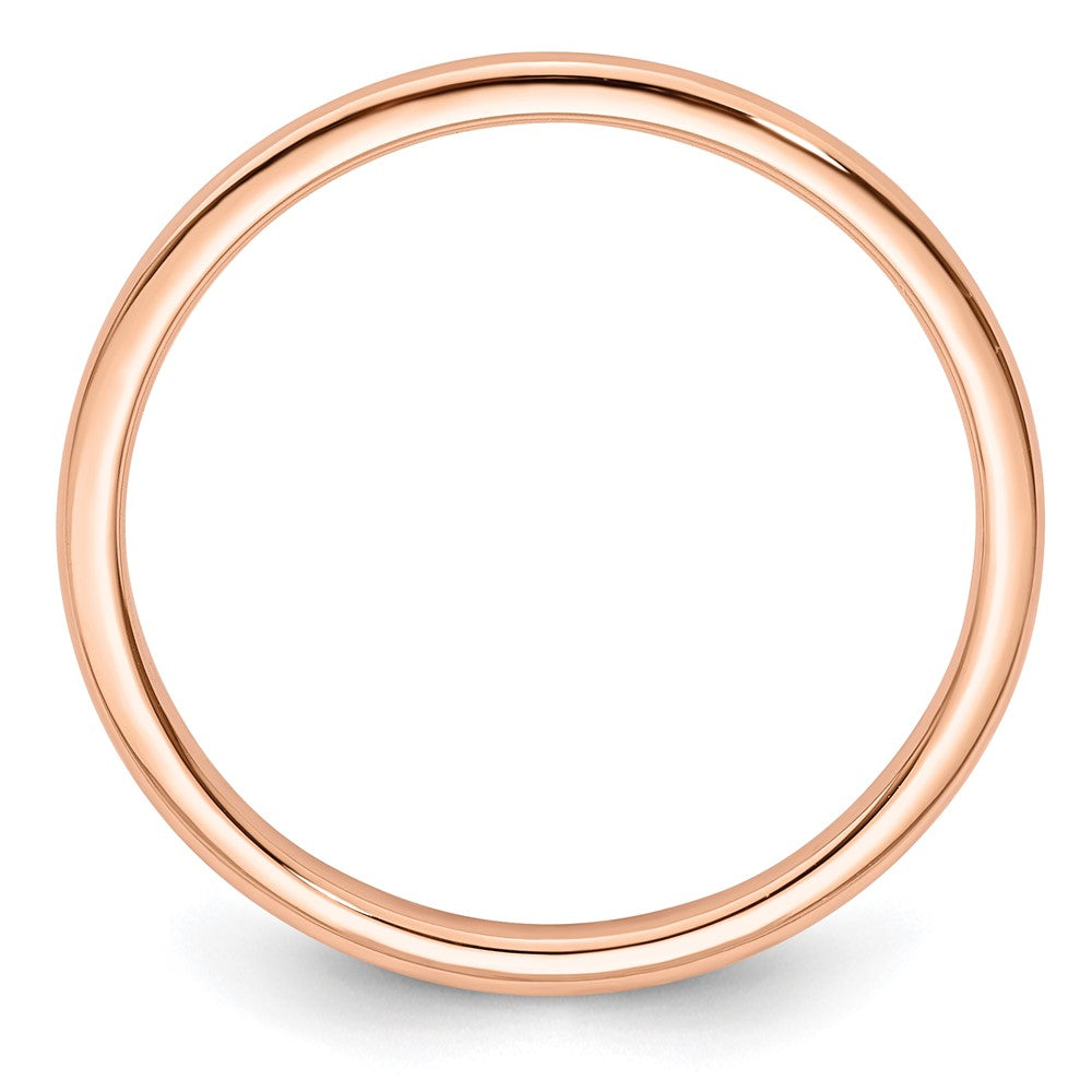 14K Roségold 1,2 mm Halbrund Poliert Stapelbarer Ring