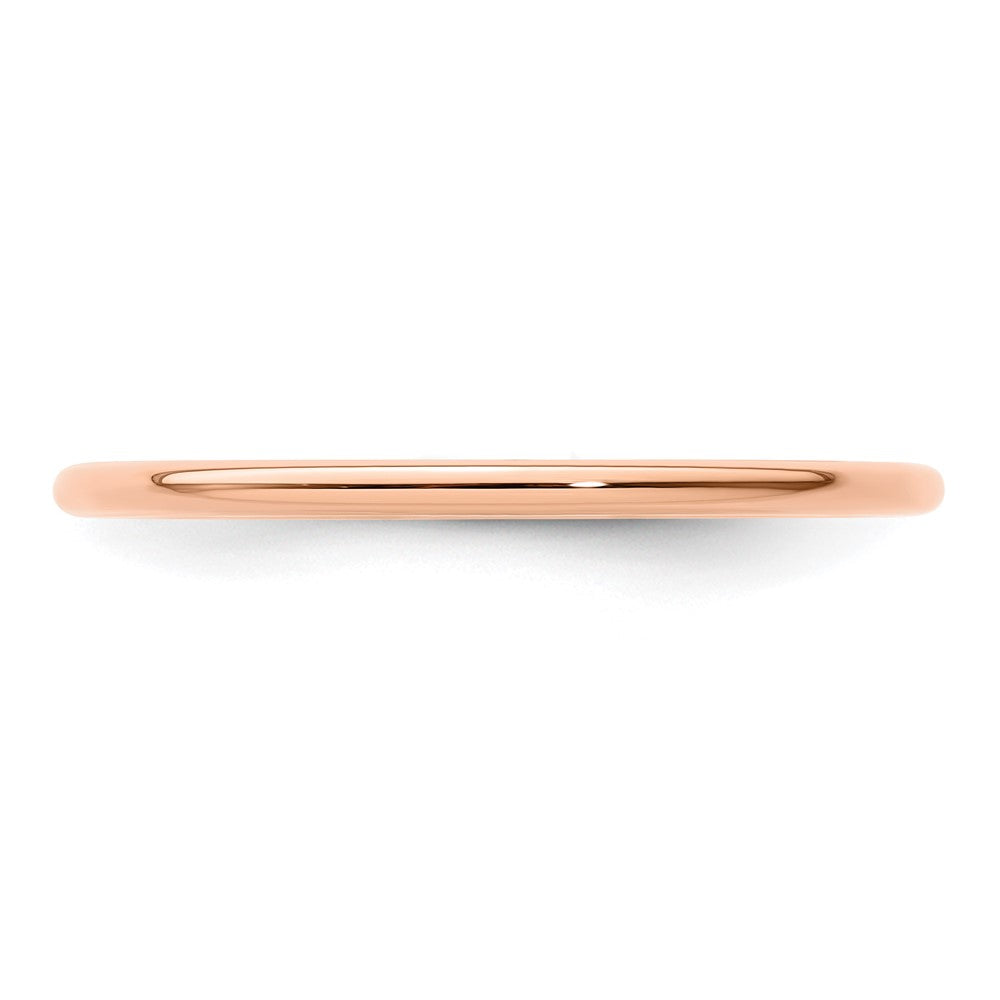 14K Roségold 1,2 mm Halbrund Poliert Stapelbarer Ring