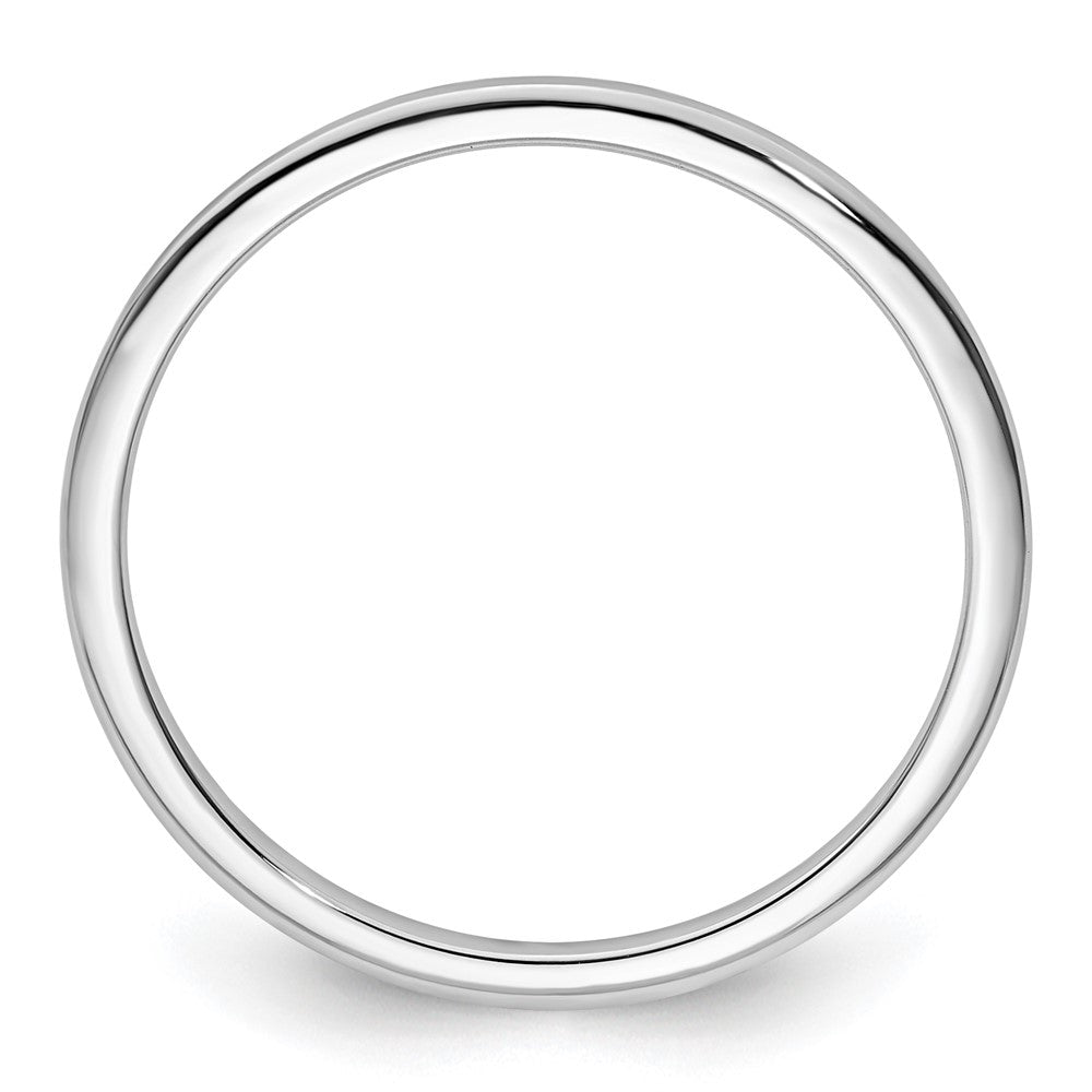 14K Weißgold 1,2 mm halbrundes Stapelband