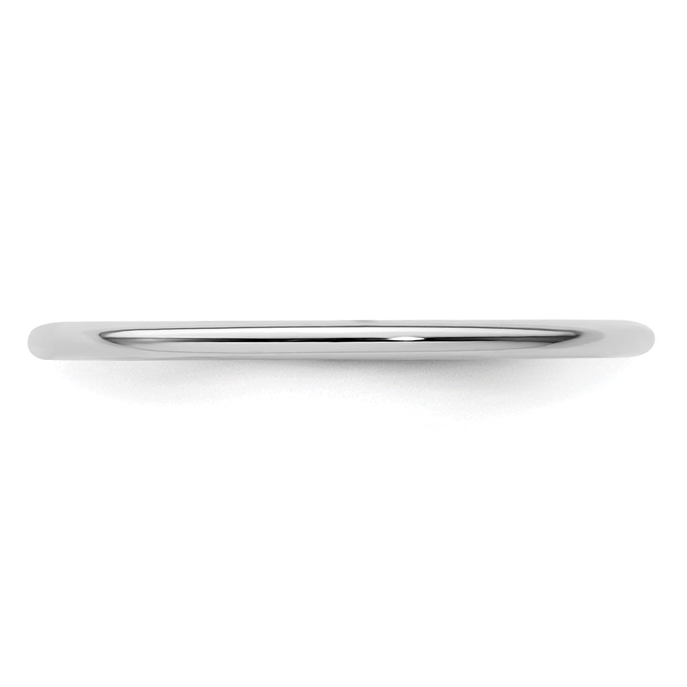 14K Weißgold 1,2 mm halbrundes Stapelband