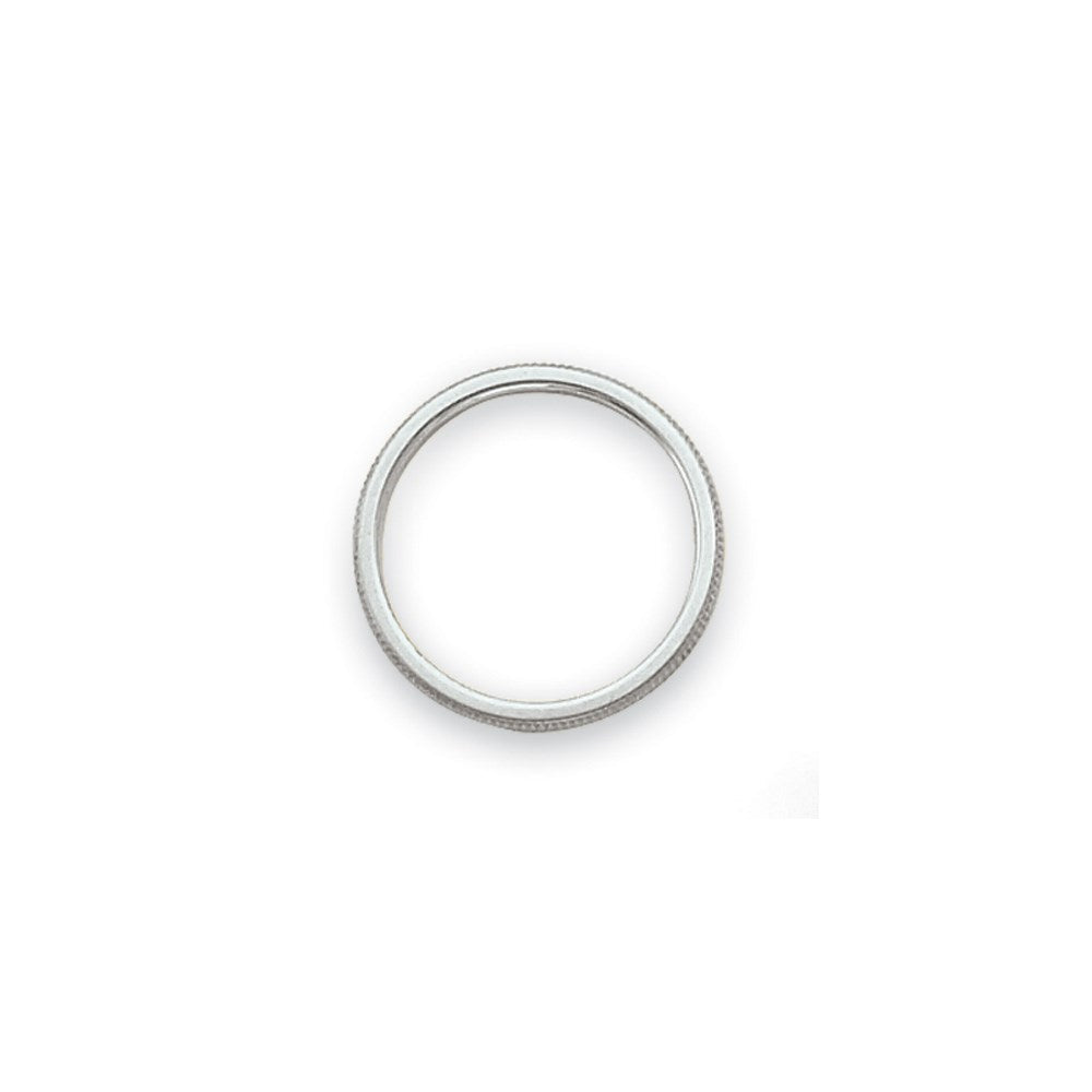 10K Weißgold 1,5 mm Milgrain Stapel-Ehering