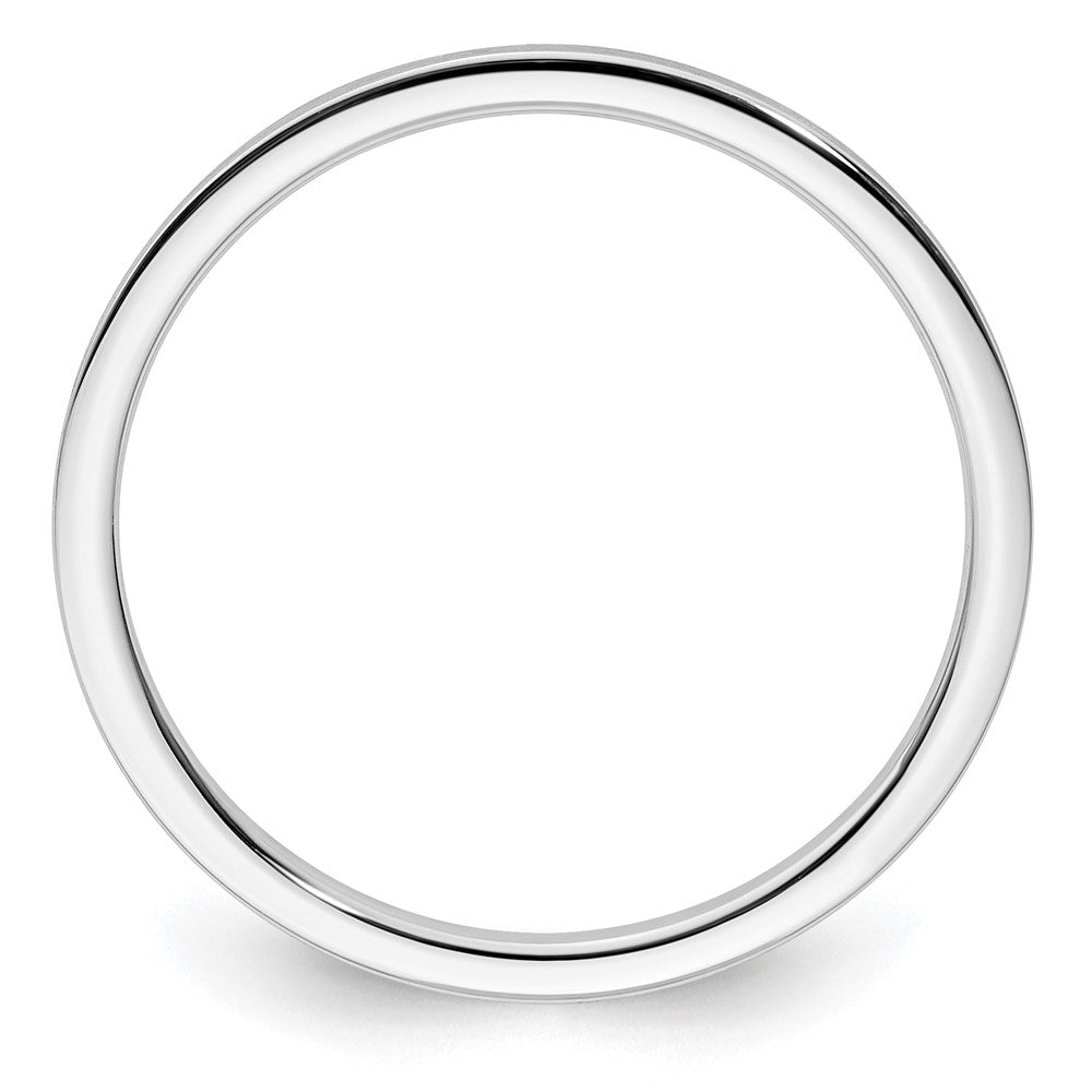 Ehering aus 14K Weißgold, 1,2 mm, flach, satiniert, stapelbar