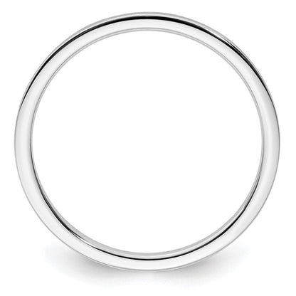 Ehering aus 14K Weißgold, 1,2 mm, flach, satiniert, stapelbar