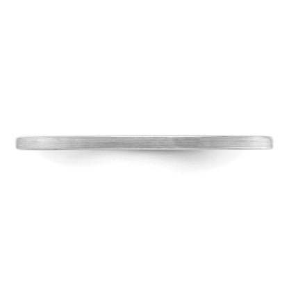 Ehering aus 14K Weißgold, 1,2 mm, flach, satiniert, stapelbar